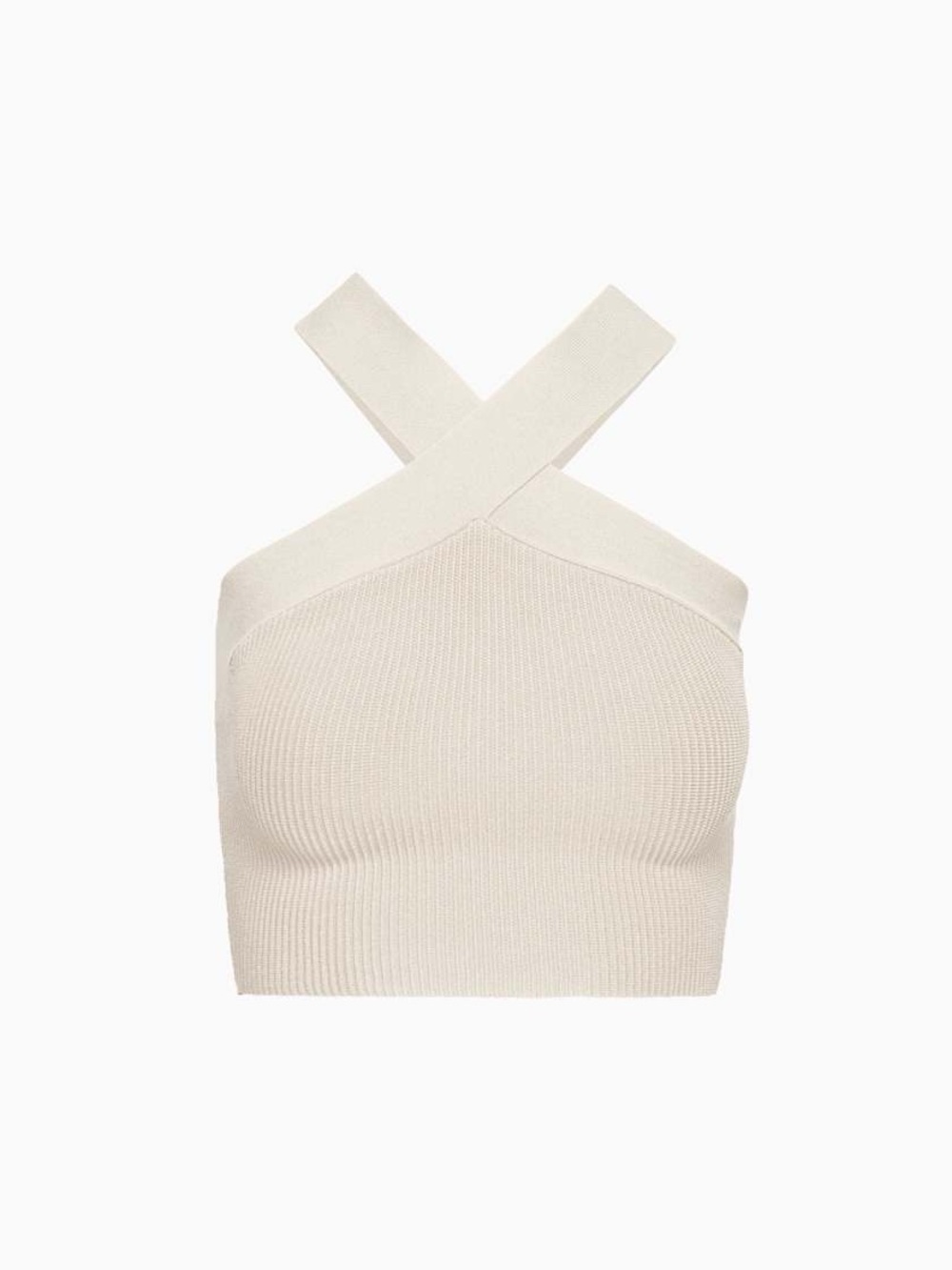 Aritzia BABATON Sculpt Knit Criss Cross Cropped Tank
